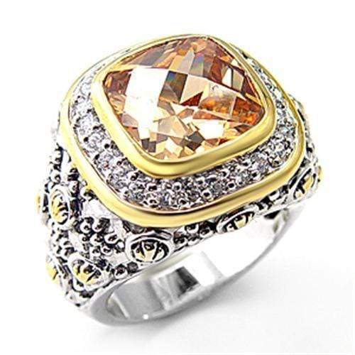 Silver Jewelry Rings Silver Band Ring Womens 7X181 Reverse Two-Tone 925 Sterling Silver Ring Alamode Fashion Jewelry Outlet