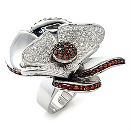 Silver Jewelry Rings Silver Band Ring Womens 7X191 Rhodium + Ruthenium Silver Ring & CZ Alamode Fashion Jewelry Outlet