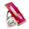 Silver Jewelry Rings Silver Band Ring Womens 7X248 Rhodium 925 Sterling Silver Ring in Ruby Alamode Fashion Jewelry Outlet