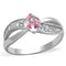 Silver Engagement Rings TS313 Rhodium 925 Sterling Silver Ring with Crystal