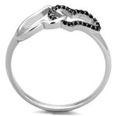 Silver Engagement Rings TS316 Rhodium + Ruthenium 925 Sterling Silver Ring