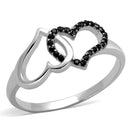 Silver Engagement Rings TS316 Rhodium + Ruthenium 925 Sterling Silver Ring