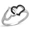 Silver Engagement Rings TS316 Rhodium + Ruthenium 925 Sterling Silver Ring