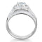 Silver Engagement Rings TS331 Rhodium 925 Sterling Silver Ring with CZ