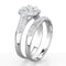 Silver Engagement Rings TS331 Rhodium 925 Sterling Silver Ring with CZ