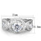 Silver Engagement Rings TS332 Rhodium 925 Sterling Silver Ring with CZ