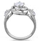 Silver Engagement Rings TS332 Rhodium 925 Sterling Silver Ring with CZ