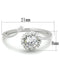 Silver Jewelry Rings Silver Engagement Rings TS335 Rhodium 925 Sterling Silver Ring with CZ Alamode Fashion Jewelry Outlet