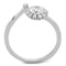 Silver Engagement Rings TS335 Rhodium 925 Sterling Silver Ring with CZ