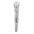 Silver Engagement Rings TS337 Rhodium 925 Sterling Silver Ring with CZ