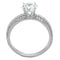 Silver Engagement Rings TS338 Rhodium 925 Sterling Silver Ring with CZ