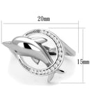 Silver Engagement Rings TS343 Rhodium 925 Sterling Silver Ring with CZ