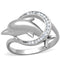 Silver Engagement Rings TS343 Rhodium 925 Sterling Silver Ring with CZ