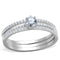 Silver Engagement Rings TS347 Rhodium 925 Sterling Silver Ring with CZ