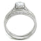 Silver Engagement Rings TS348 Rhodium 925 Sterling Silver Ring with CZ