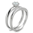 Silver Engagement Rings TS349 Rhodium 925 Sterling Silver Ring with CZ