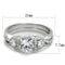 Silver Jewelry Rings Silver Engagement Rings TS352 Rhodium 925 Sterling Silver Ring with CZ Alamode Fashion Jewelry Outlet