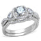 Silver Engagement Rings TS352 Rhodium 925 Sterling Silver Ring with CZ