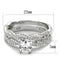 Silver Jewelry Rings Silver Engagement Rings TS353 Rhodium 925 Sterling Silver Ring with CZ Alamode Fashion Jewelry Outlet