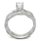 Silver Engagement Rings TS353 Rhodium 925 Sterling Silver Ring with CZ