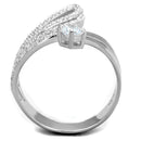 Silver Engagement Rings TS356 Rhodium 925 Sterling Silver Ring with CZ