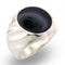 Silver Pinky Ring Mens 31501 - 925 Sterling Silver Ring with Semi-Precious