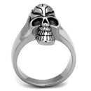 Silver Ring For Men TK2324 Stainless Steel Ring with Epoxy in Jet