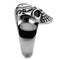 Silver Ring For Men TK2324 Stainless Steel Ring with Epoxy in Jet