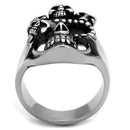 Silver Ring For Men TK2329 Stainless Steel Ring with Epoxy in Jet