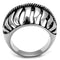 Silver Ring For Men TK2341 Stainless Steel Ring with Epoxy in Jet