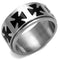 Silver Ring For Men TK2391 Stainless Steel Ring with Epoxy in Jet