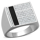 Silver Rings For Men TS222 Rhodium 925 Sterling Silver Ring with CZ