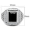 Silver Rings For Men TS224 Rhodium 925 Sterling Silver Ring with CZ