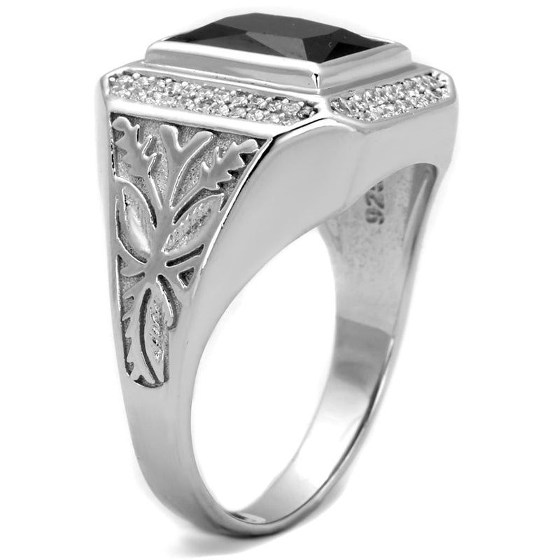 Silver Jewelry Rings Silver Rings For Men TS224 Rhodium 925 Sterling Silver Ring with CZ Alamode Fashion Jewelry Outlet
