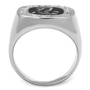 Silver Rings For Men TS225 Rhodium 925 Sterling Silver Ring with CZ