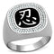 Silver Rings For Men TS225 Rhodium 925 Sterling Silver Ring with CZ
