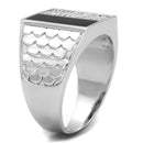 Silver Rings For Men TS226 Rhodium 925 Sterling Silver Ring with CZ