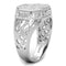 Silver Rings For Men TS229 Rhodium 925 Sterling Silver Ring with CZ