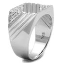 Silver Rings For Men TS230 Rhodium 925 Sterling Silver Ring with CZ