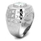 Silver Rings For Men TS231 Rhodium 925 Sterling Silver Ring with CZ