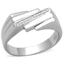 Silver Rings For Men TS232 Rhodium 925 Sterling Silver Ring with CZ