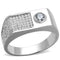 Silver Rings For Men TS239 Rhodium 925 Sterling Silver Ring with CZ