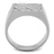 Silver Rings For Men TS240 Rhodium 925 Sterling Silver Ring with CZ