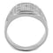 Silver Rings For Men TS241 Rhodium 925 Sterling Silver Ring with CZ