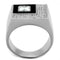 Silver Rings For Men TS242 Rhodium 925 Sterling Silver Ring with CZ