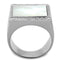 Silver Rings For Men TS243 Rhodium 925 Sterling Silver Ring with Precious Stone