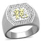 Silver Rings For Men TS246 Reverse Two-Tone 925 Sterling Silver Ring