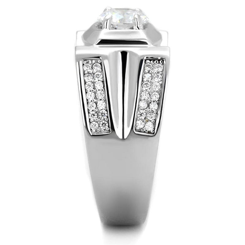 Silver Jewelry Rings Silver Rings For Men TS385 Rhodium 925 Sterling Silver Ring with CZ Alamode Fashion Jewelry Outlet