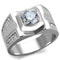 Silver Jewelry Rings Silver Rings For Men TS385 Rhodium 925 Sterling Silver Ring with CZ Alamode Fashion Jewelry Outlet