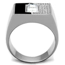 Silver Rings For Men TS388 Rhodium 925 Sterling Silver Ring with Crystal